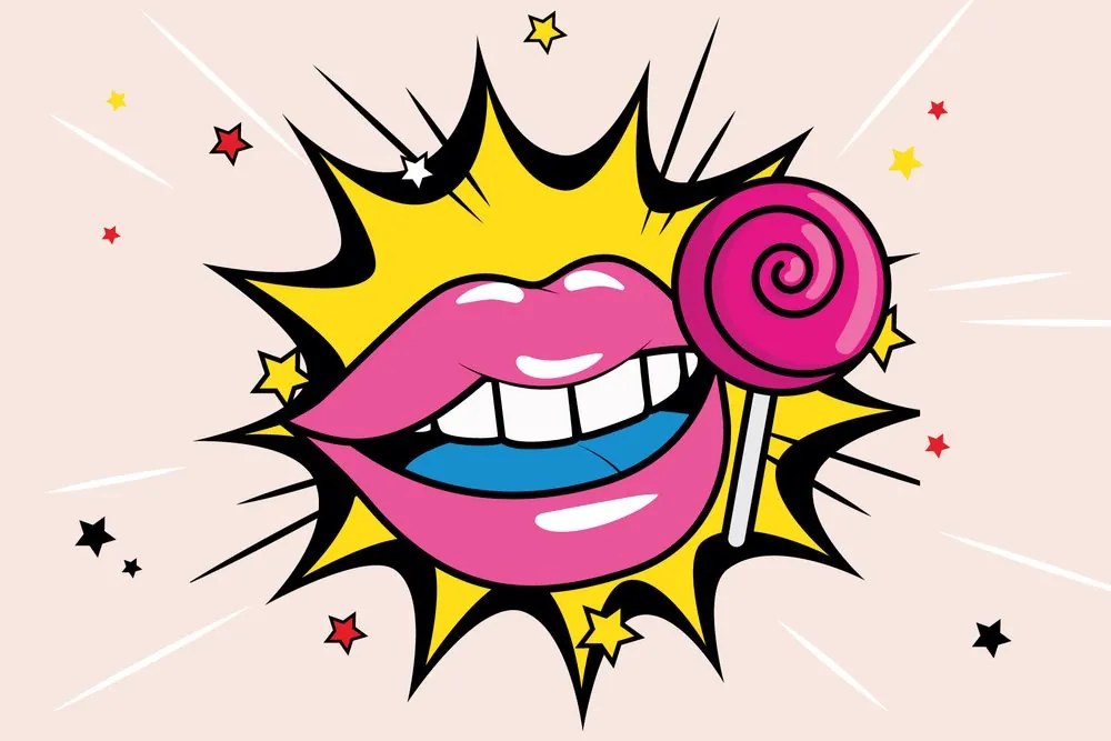 Carta da parati – Dolce lecca-lecca pop art