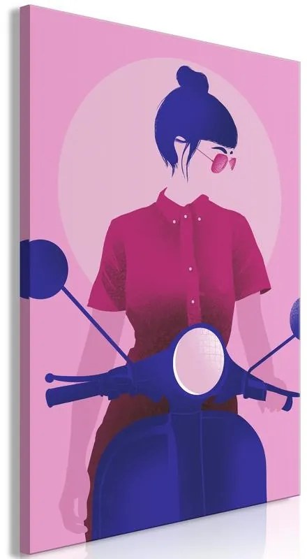 Quadro  Girl on Scooter (1 Part) Vertical  Larghezza x Altezza Home decor 40x60