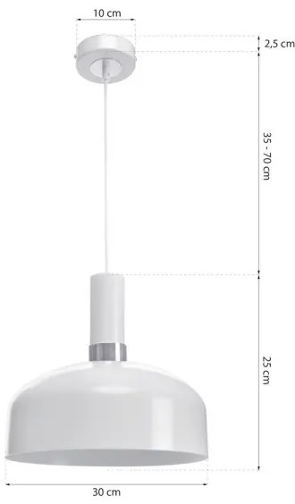 Lampadario a sospensione con filo MALMO 1xE27/60W/230V
