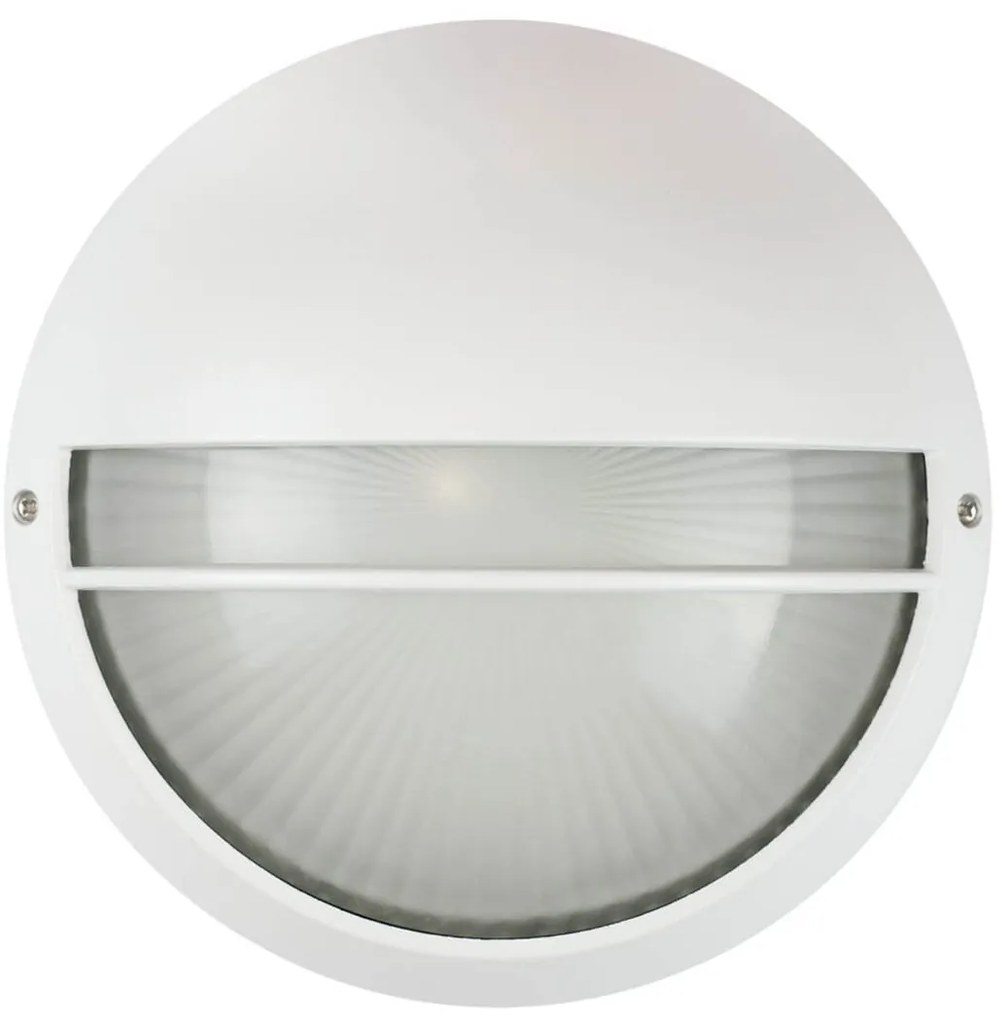 Plafoniera da Esterno E27 Bianca IP54 Ø258mm mod. Palpebra Colore Bianco