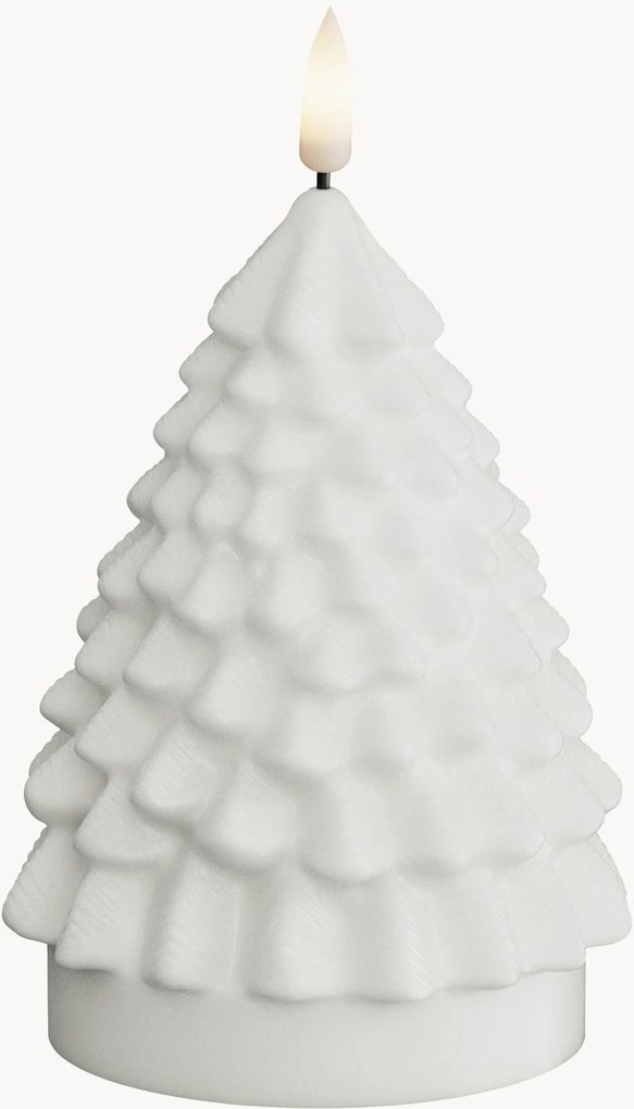 Candela a LED fatta a mano albero di Natale, effetto fiamma reale, alt. 11 cm