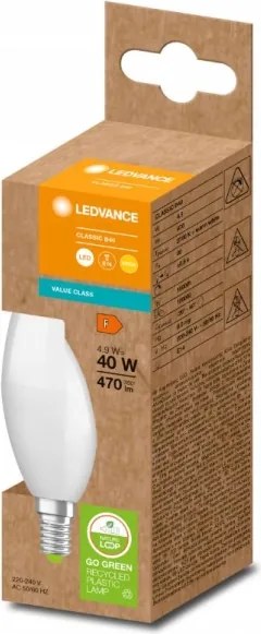 LED Lampadina in plastica riciclata B40 E14/4,9W/230V 2700K - Ledvance