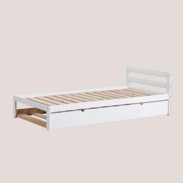 Letto in legno per materasso 90 cm Cooper Kids Bianco Legno & Letto - Sklum