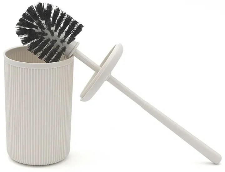 Portascopino da appoggio beige in plastica Ring