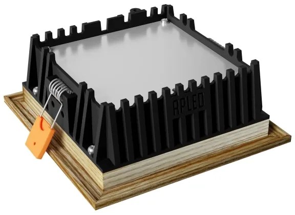 APLED - Lampada LED SQUARE WOODLINE LED/6W/230V 4000K 12x12 cm cenere legno solido