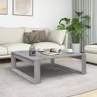 Tavolino Salotto Grigio Sonoma 100x100x35 cm Legno Multistrato 816000