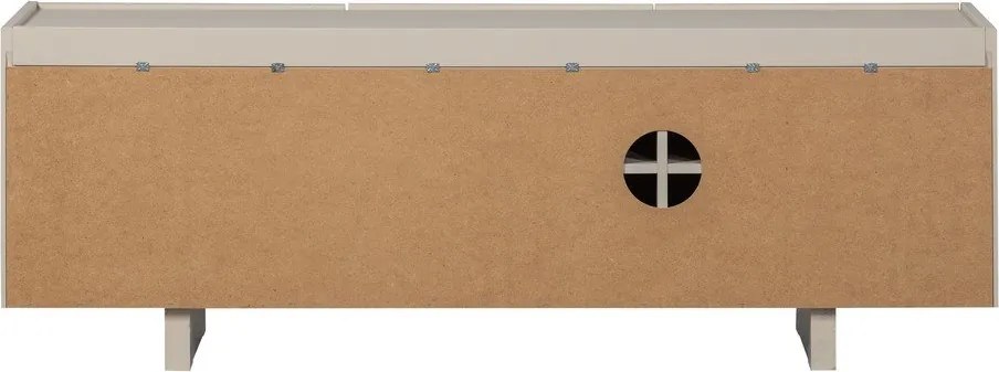 Mobile TV grigio chiaro in pino massiccio 152x53x46 cm Basu – WOOOD