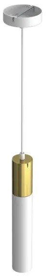 Lampadario a sospensione con filo CASSA 1xGU10/8W/230V bianco/oro