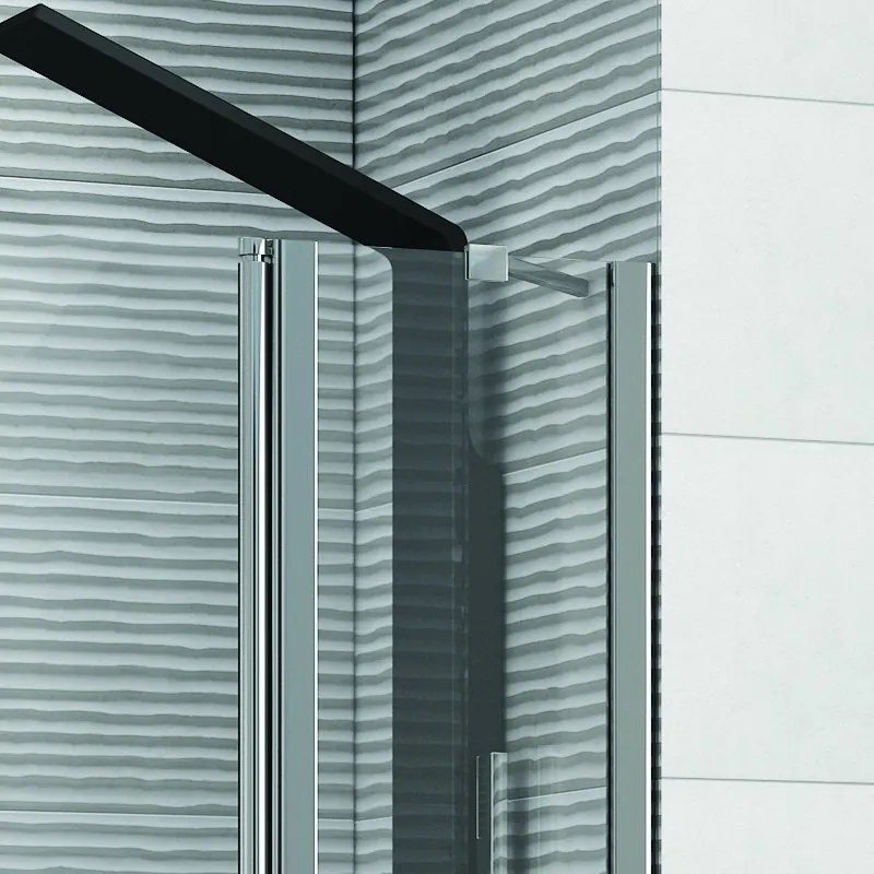 Kamalu - Box doccia nicchia 155 cm con 2 battenti | KPX7000