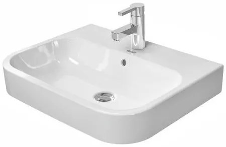 Lavabo 60x46 da Appoggio Monoforo con troppopieno Bianco Happy D2 2315600000 Duravit