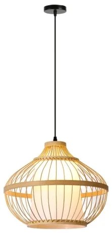 Immax 08256L - Lampadario a sospensione con filo PINCHOS 1xE27/40W/230V diametro 40 cm bambù