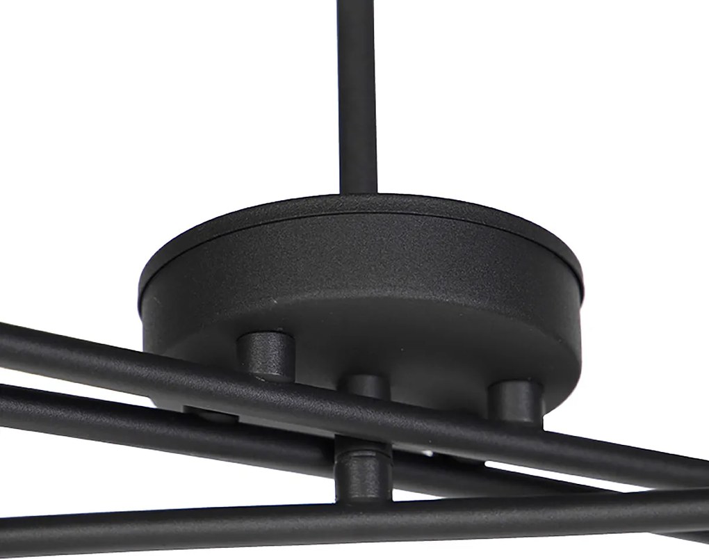 Lampada a sospensione intelligente nera regolabile con 6 Wifi B35 - Lofty