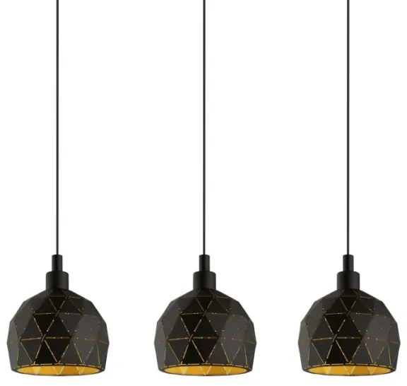 Eglo 97846 - Lampadario a sospensione con filo ROCCAFORTE 3xE14/40W/230V