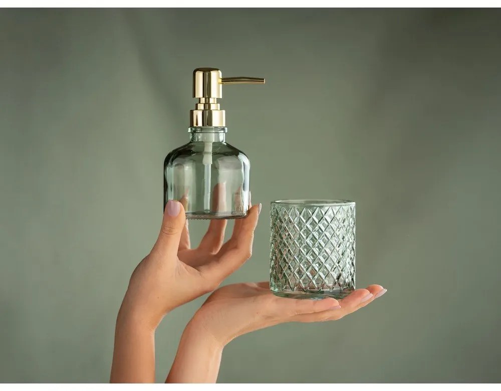 Dispenser per sapone color menta in vetro 200 ml Atessa – Wenko