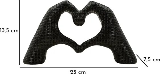 Scultura Lover Black Cm 25X7,5X13,5
