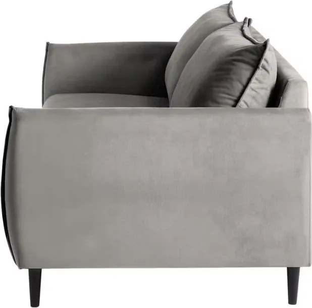 Divano grigio con rivestimento in velluto 203 cm Juli – Ropez
