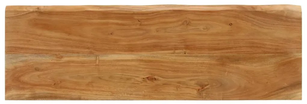 Panca con bordi vivi 105 cm in legno massello di acacia