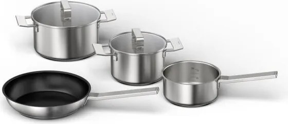 Set di pentole in acciaio inox 4 pezzi - HEZ9SE040 Bosch
