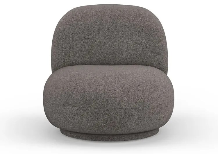 Poltrona grigia in tessuto bouclé Chuck - Micadoni Home