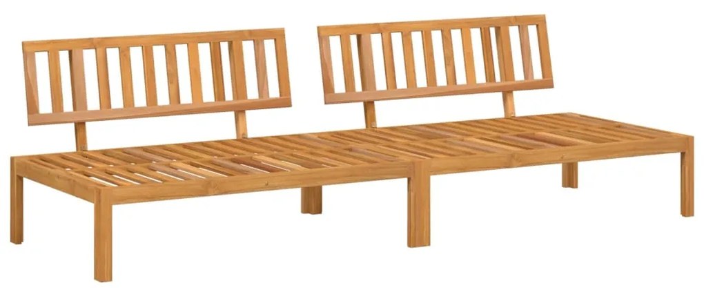 Divani centrali da giardino pallet 2pz legno massello di acacia