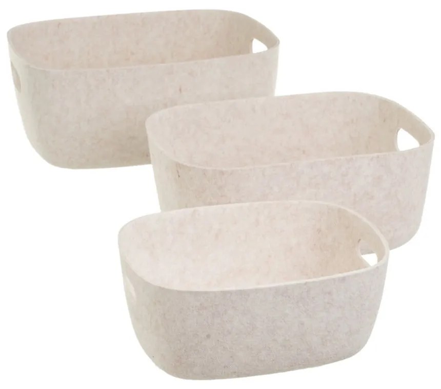 Set di cesti in tessuto 3 pz 36x28x16 cm – Casa Selección