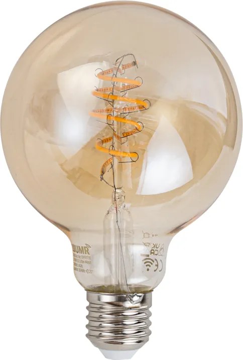 Set di 5 Lampadine LED Smart E27 dimmerabili G95 Ambra 4.9W 320lm 2500K