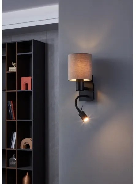 Eglo 900701 - Lampada LED flessibile PASTERI 1xE27/40W/230V + LED/3,8W marrone