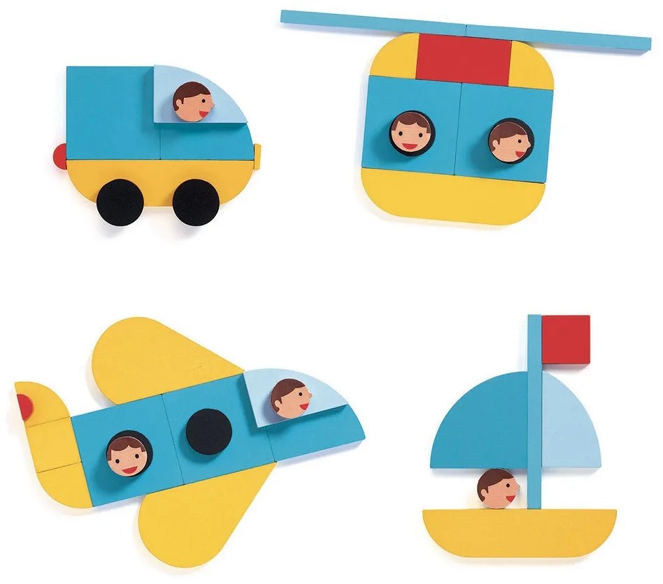 Forme geometriche - puzzle - veicoli