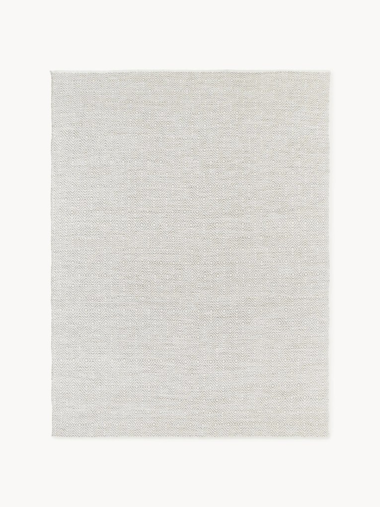 Tappeto da interno-esterno tessuto a mano con motivo a rombi vintage Rika