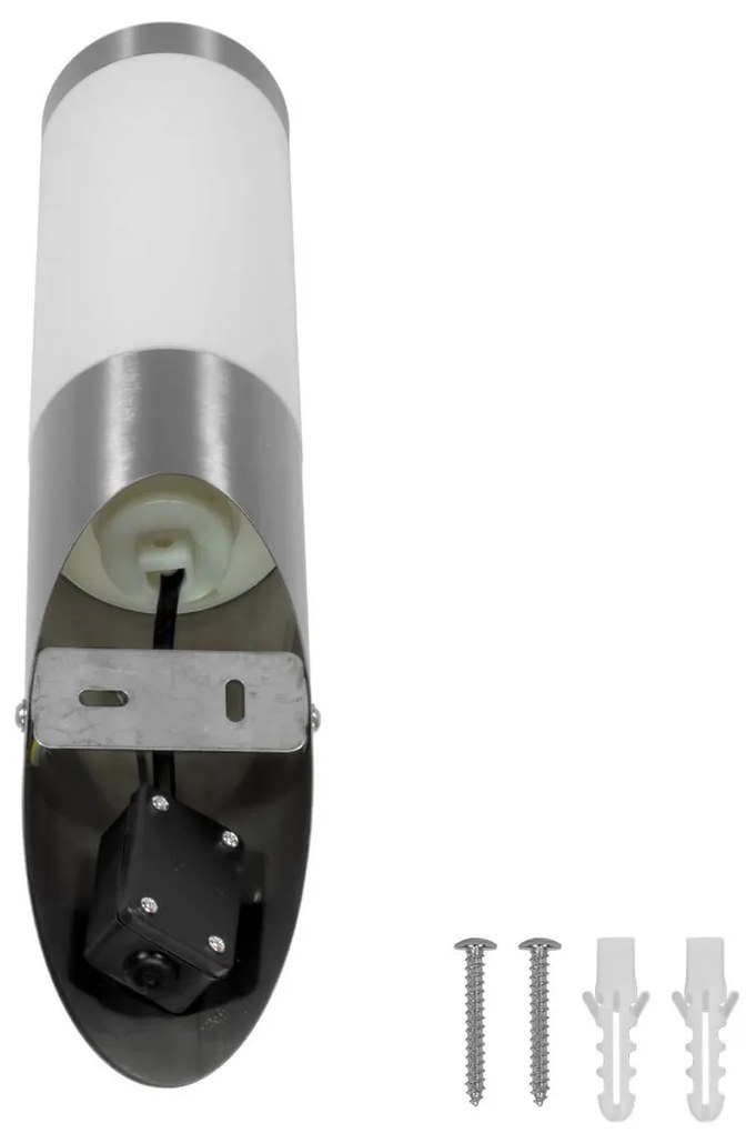 Applique Paletto in Acciaio Inox IP54 Base E27 Colore Inox