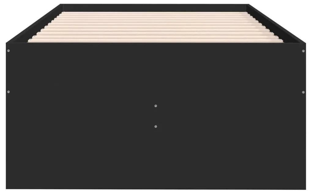 Divano letto con cassetti nero 100x200 cm in legno multistrato
