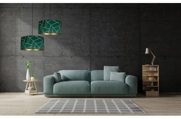 Lampadario a sospensione con filo RELLA 1xE27/60W/230V verde/oro