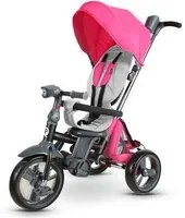 Triciclo Passeggino per Bambini 98x49x105 cm con Seggiolino Reversibile Ciao Rosa