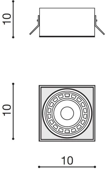 Azzardo AZ2872 - Lampada da incasso NOVA 1xGU10-ES111/50W/230V
