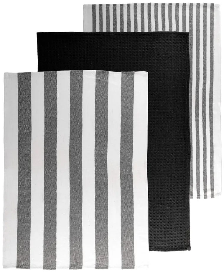 Set di strofinacci in cotone 3 pz 51x74 cm Marra – Tiseco Home Studio