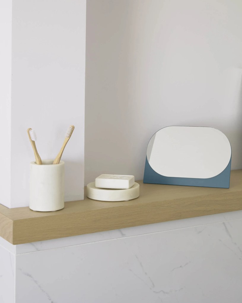Kave Home - Specchio Mica in MDF grigio 23 x 16 cm