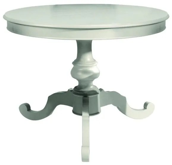 Tavolo rotondo ISOLA laccato bianco allungabile diametro 120 cm