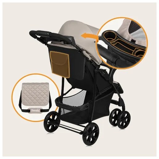 Lionelo - Passeggino EMMA PLUS beige/nero