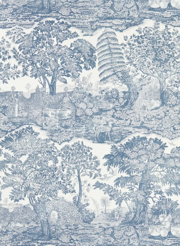 Sanderson Carta da parati Highgrove Toile - Tetbury Blue