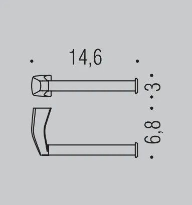 Colombo design road b80080cr porta rotolo senza coperchio cromo