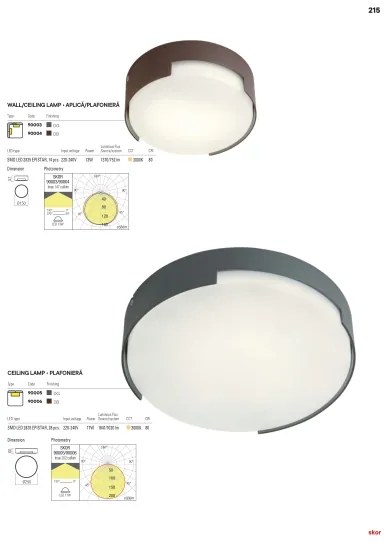 Redo 90005 - Plafoniera LED SKOR LED/16W/230V IP54