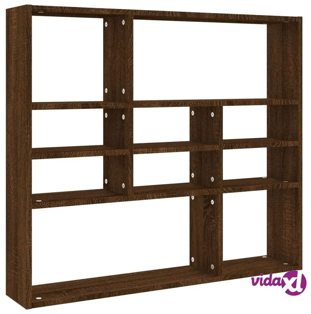 vidaXL Mensola a Muro Rovere Marrone 90x16x78 cm in Legno Multistrato