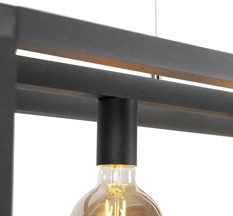 Lampada a sospensione industriale nera 4 luci - Big Cage