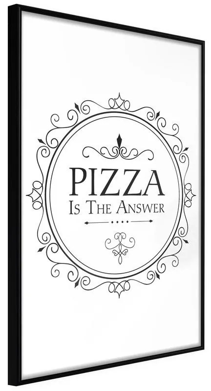 Poster  Pizza  Cornice Quadri Cornice nera, Larghezza x Altezza Home decor 20x30