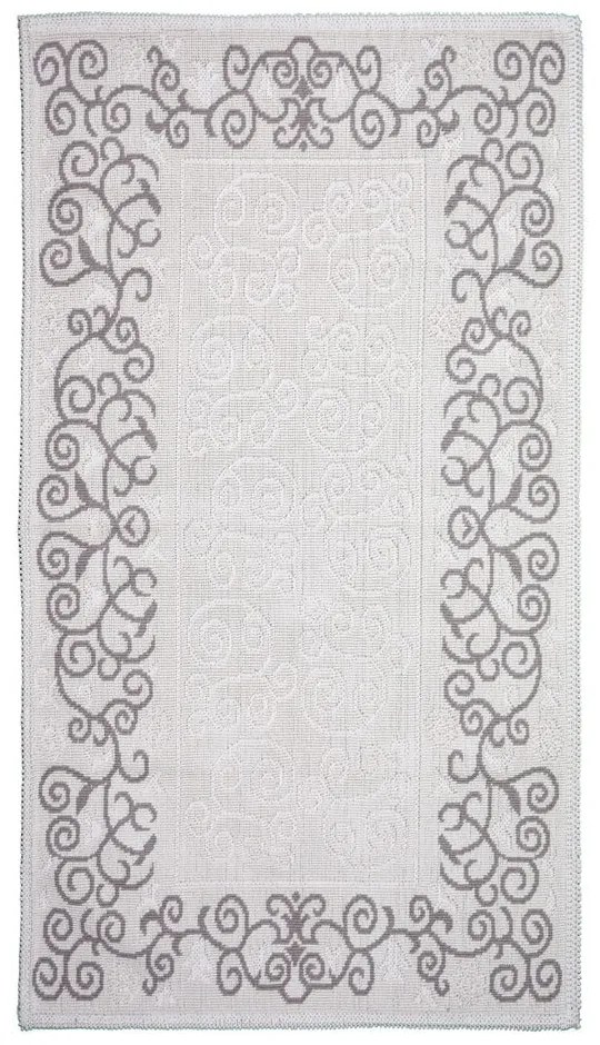 Tappeto in cotone grigio e beige , 60 x 90 cm Orkide - Vitaus