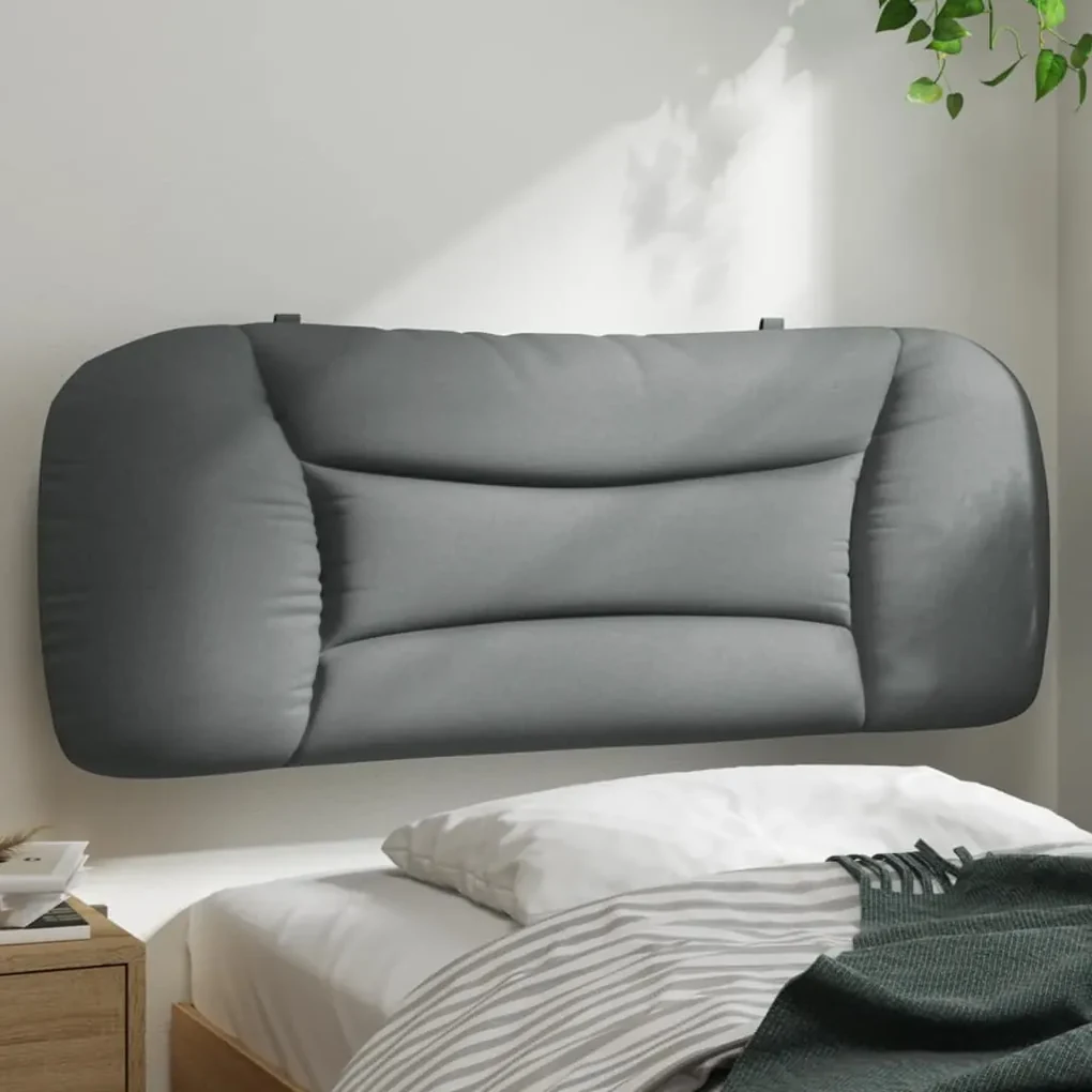 Cuscino testiera grigio chiaro 100 cm in tessuto