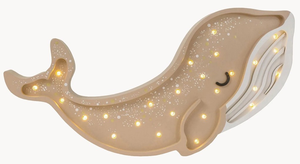 Lampada a LED per cameretta dei bambini fatta a mano con funzione timer e telecomando Diplodocus Whale, luce regolabile