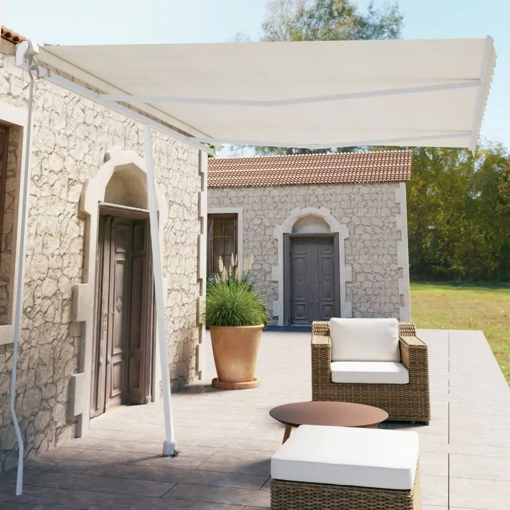 Tenda Da Sole Manuale Autoportante Manuale 350x250 Cm Crema /
