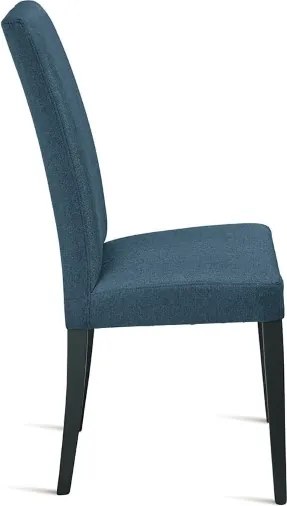Sedia in tessuto Blu con gambe in legno DENVER 2 sedie