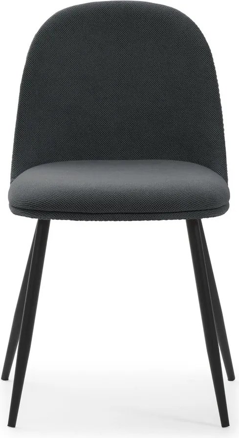 Sedie da pranzo in set in grigio scuro 4 pz Malila – Marckeric